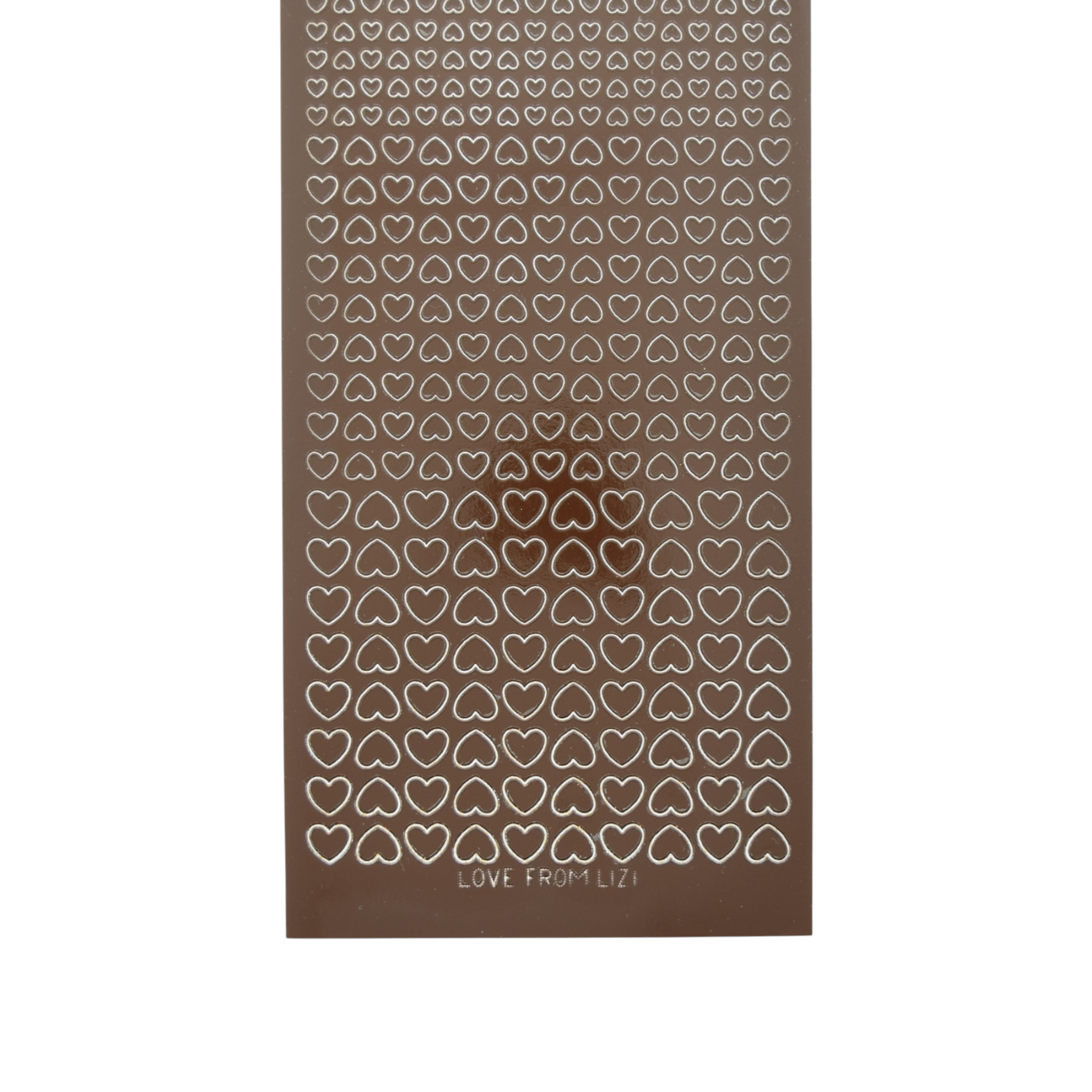 Mini Heart Brown Peel-Off Stickers
